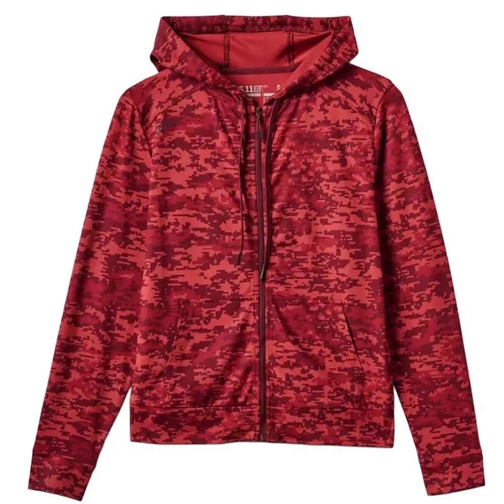 Red Camo Emily Zip-Up Hoodie